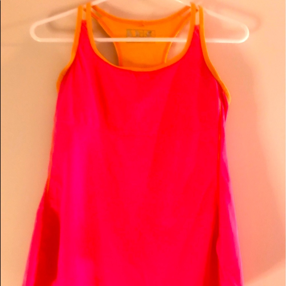 New Balance Women’s Medium pink & orange tank top